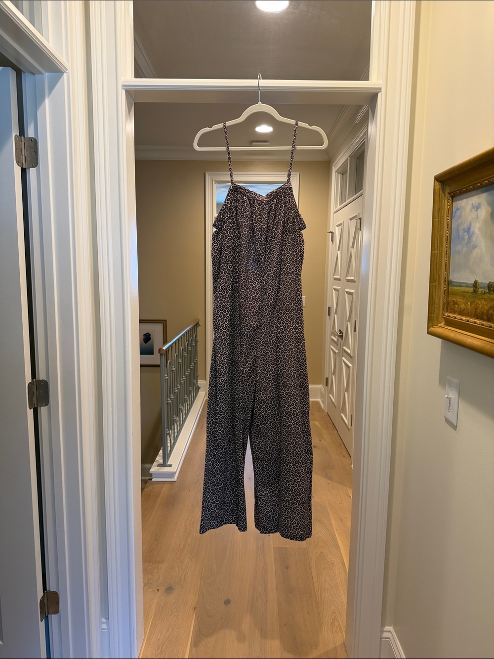 Tanavana Spaghetti-Strap Wide-Leg Jumpsuit - Black Leopard Print